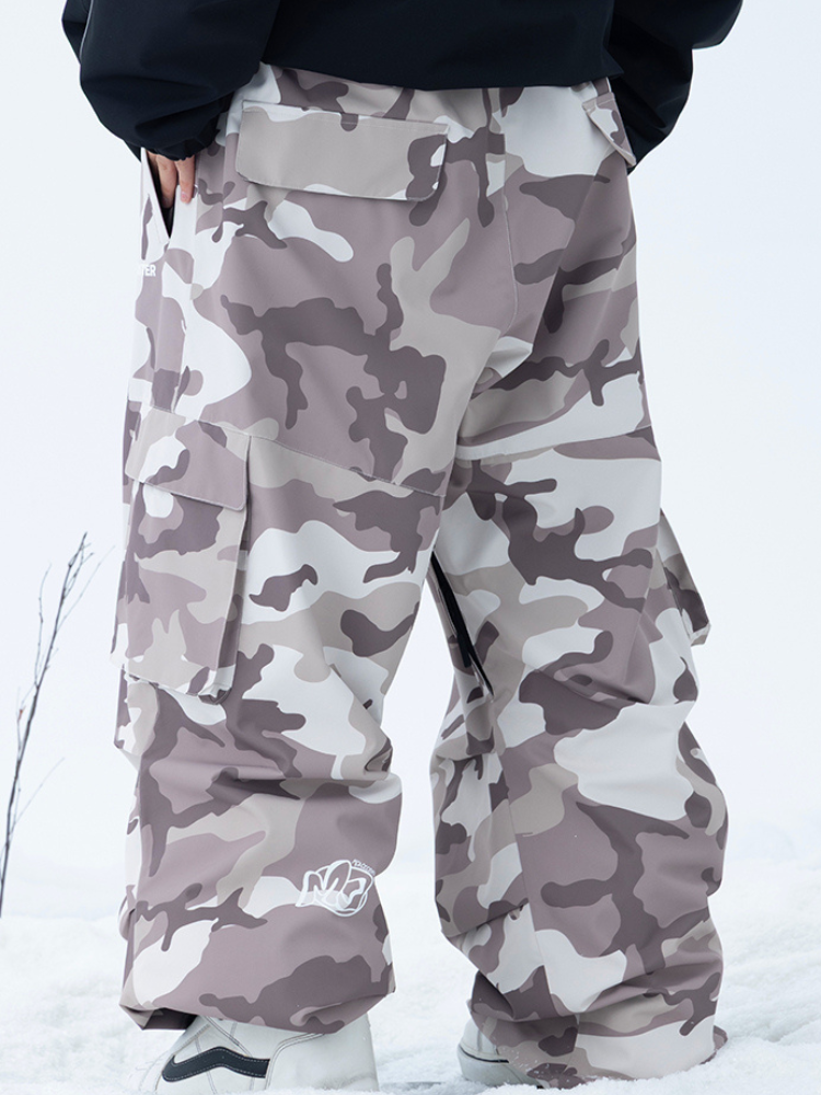 Molocoster 3L Camo Baggy Ski Pants - Unisex